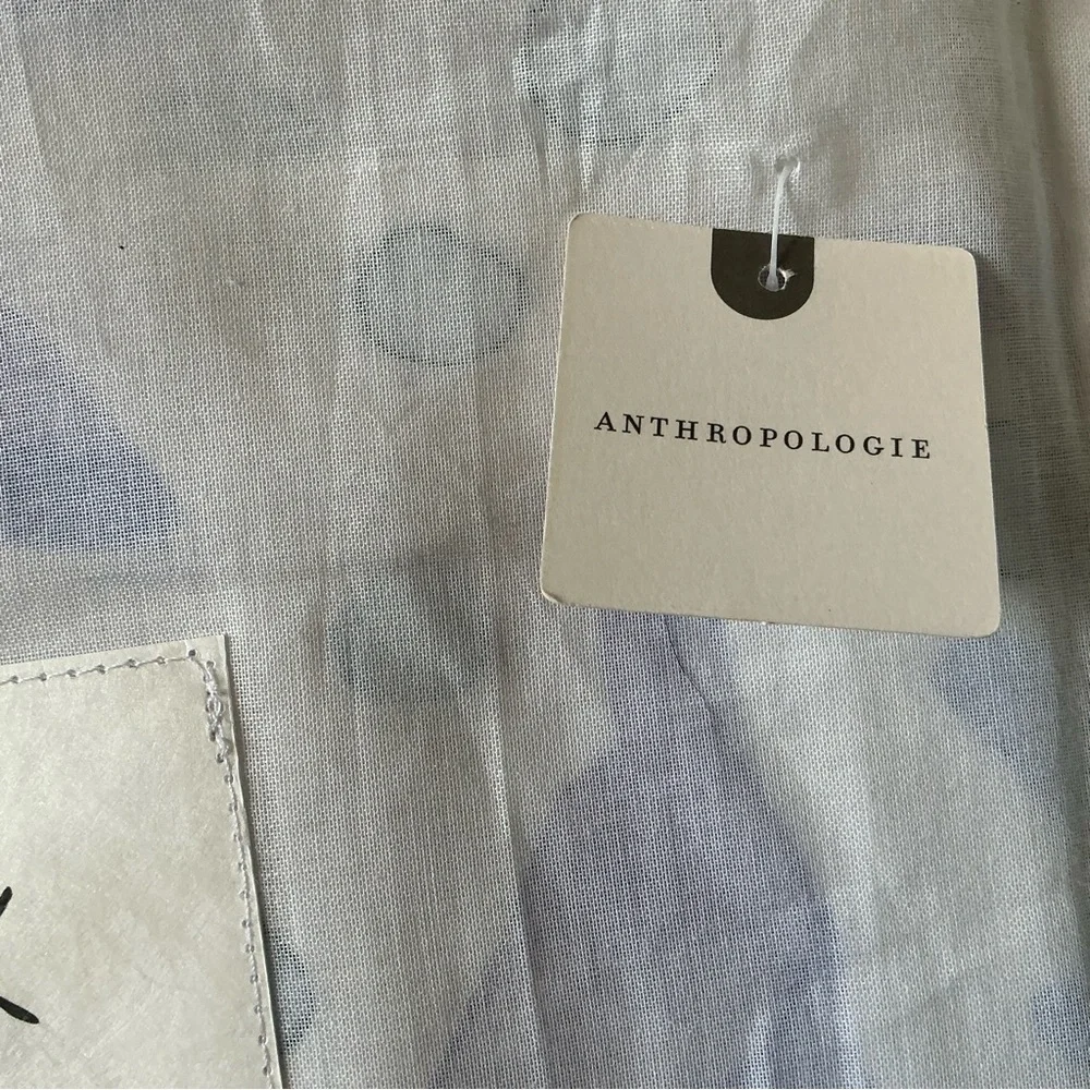 Kate Roebuck for Anthropologie painted indigo euro sham NWT